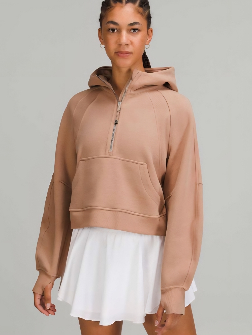 Lululemon Scuba Oversized Half-Zip Hoodie Pink Clay